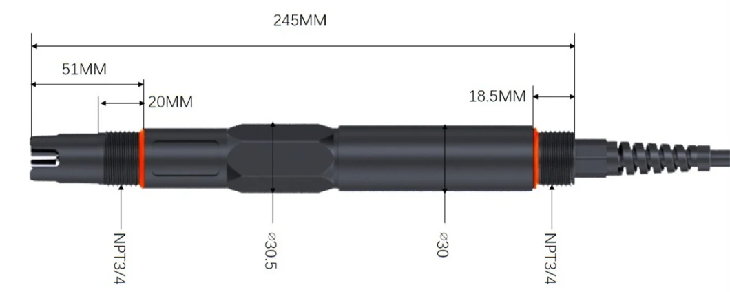 Iot System Online Nitrate Ion (NO3-) Sensor Probe Online Water Quality Monitor for Shrimp Farming